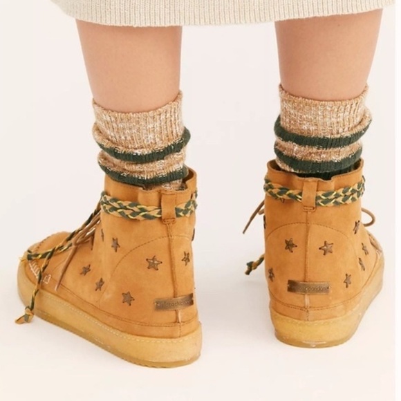 Free People x Laidback London Argo Stars Lave Up Boots Size 38 EU / 7 US - Picture 2 of 14